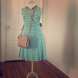 Ny&Co Green and White pattern dress